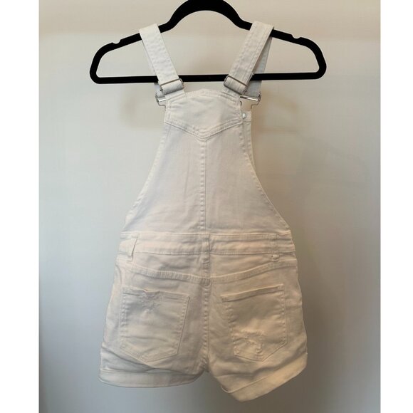 BLUENOTES - White Denim Overall Shorts - Picture 2 of 3